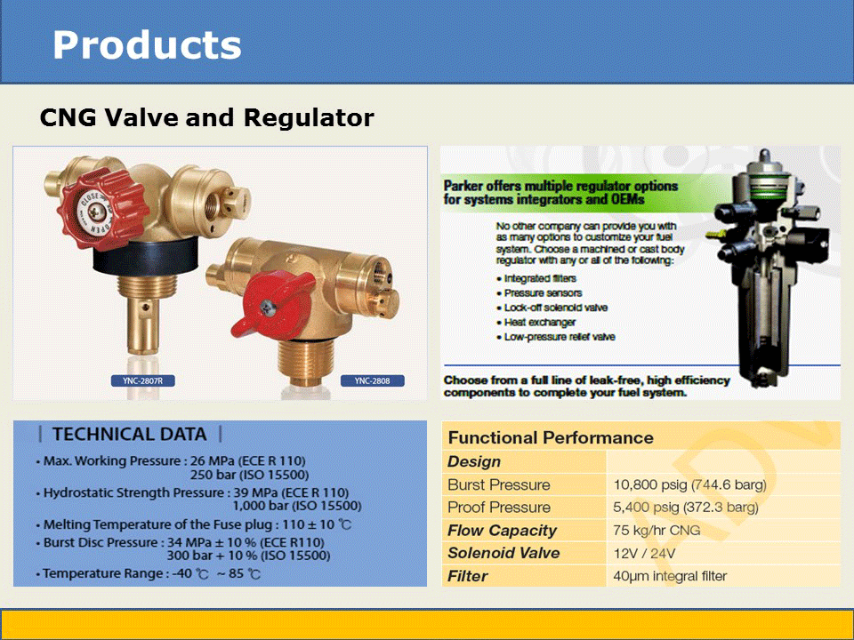 cng valve and regulator